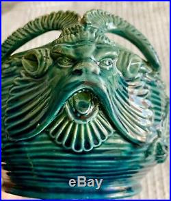 French Antique 17thC Glazed Pottery Faience Satyr Bacchus Palace of Versailles