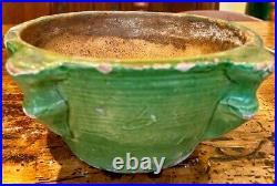 French Antique Earthenware Faience Redware Ceramic Tian Pottery Jar Confit Bowl