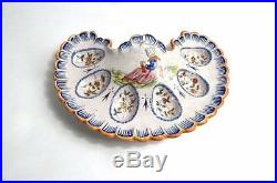 French Antique Faience Egg Server from Malicorne