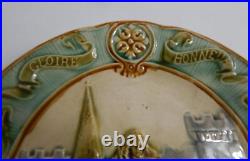 French Antique Joan of Arc Plate in Majolica