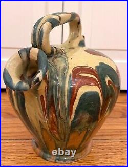 French Antique Pot A Confit Pottery Earthenware Vessel Faience Jug Terracotta