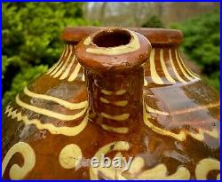 French Antique Pot Confit Pottery Earthenware Faience Wine Ewer Cruche Vessel