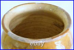 French Antique Pottery Terracotta Faience Earthenware Pot A Confit Glazed
