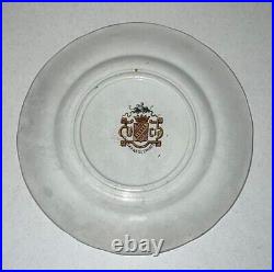 French Antique Sarreguemines Faience Plates Alsace Pattern by Utzschneider