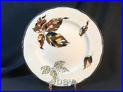 French Art Faience Autumn/Automn Wall Art Plate Silver & Gold by Longwy c. 1940s