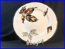 French Art Faience Autumn/Automn Wall Art Plate Silver & Gold by Longwy c. 1940s