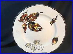 French Art Faience Autumn/Automn Wall Art Plate Silver & Gold by Longwy c. 1940s