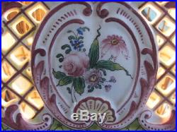 French Faience Birdcage Lamp Ceramic Handpainted Earl of Shrewsbury Provenance