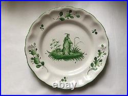 French Faience Chinoiserie Plate c. 1925-1975 Signed