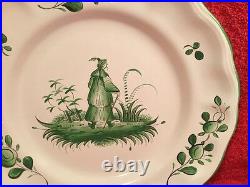 French Faience Chinoiserie Plate c. 1925-1975 Signed