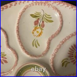 French Faience Henriot Quimper Oyster Plate RARE