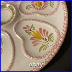 French Faience Henriot Quimper Oyster Plate RARE
