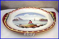 French Faience Veuve Perrin Seau A Bouteille Serving Tray Vp Ceramic Antique