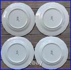 French GIEN Service Rambouillet 4 Dinner Plates Hunting J Bertholle LOT B