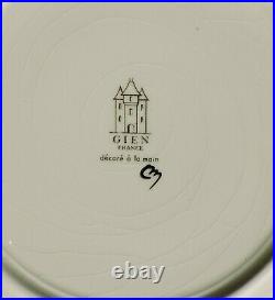 French GIEN Service Rambouillet Dessert / Lunch Plate Hunting Basset