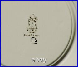French GIEN Service Rambouillet Dessert / Lunch Plate Hunting Pointer