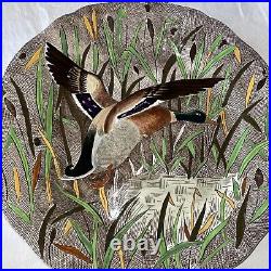 French GIEN Service Rambouillet Dinner Plate Duck Hunting J B-/C