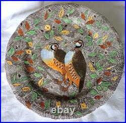 French GIEN Service Rambouillet Dinner Plate Partridges Hunting JB 3