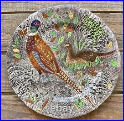 French GIEN Service Rambouillet Dinner Plate Pheasant Hunting JBertholle ref B