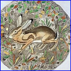 French GIEN Service Rambouillet Soup Plate Hare Hunting J Bertholle