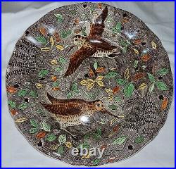 French GIEN Service Rambouillet Soup Plate Woodcock Hunting J B