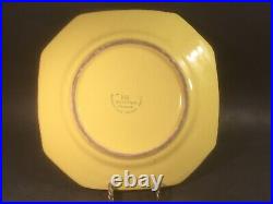 French HB Quimper Soleil Yellow Woman 10 inch Octagonal Plate Hand Painted