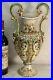French-Rouen-marked-pottery-faience-Vase-Floral-snake-satyr-heads-rare-01-koje