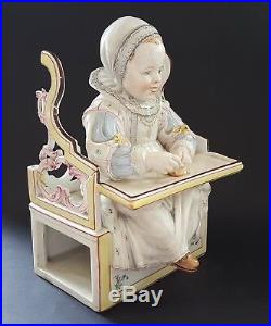 French faience Fils de Paul Rubens vintage Victorian antique child figurine