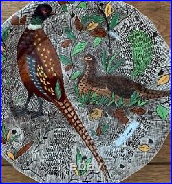 GIEN French Faience Rambouillet Pheasants, 1960-1971