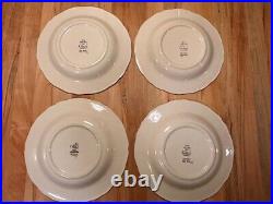 GIEN French Rambouillet Dinner Plate Set Set of 4, Bird Hunting Scenes