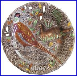 Gien French Faience Rambouillet Pheasants Dinner Plate 10.25 Mint Condition