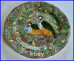 Gien French Faience Rambouillet Quails Dinner Plate Mint Vintage Condition