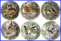 Gien French Rambouillet Hunting Plates Set of 6 10.25 Mint Condition