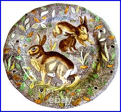 Gien French Rambouillet Rabbits Dinner Plate 10.25 Mint Condition