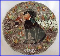 Gien Rambouillet Hunting Dog Plate Handpainted Labrador duck Luncheon Plate 9