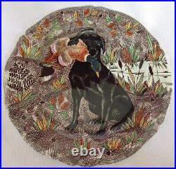 Gien Rambouillet Hunting Dog Plate Handpainted Labrador duck Luncheon Plate 9