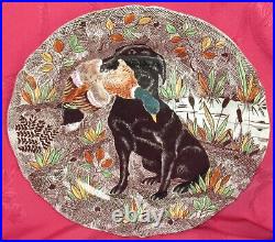 Gien Rambouillet Hunting Dog Plate Handpainted Labrador duck Luncheon Plate 9