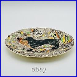 Gien Rambouillet Hunting Dog Plate Peint Main Spaniel Luncheon Plate 9