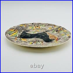 Gien Rambouillet Hunting Dog Plate Peint Main Spaniel Luncheon Plate 9