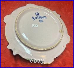 HR Quimper, Beautiful Butter, Covered Plate, Breton Woman