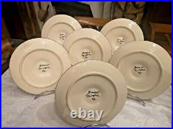Henriot Quimper French Faience Lot Of 6 Oyster Plate Collection