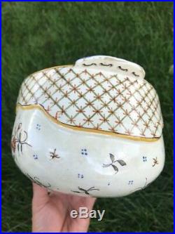 Imperial France Decor Main Pottery Faience Mandolin Wall Pocket Vase Sconce