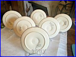 Interesting Lot Of 6 French Faience Oyster Plate Henriot Quimper Collection