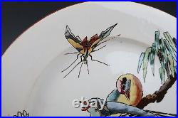 Jules Vieillard Bordeaux Faience Japonisme Bird Plate French Millet Aesthetic #2