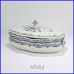 Large Antique 18th Century Moustiers Style French Faience Soup Tureen PT