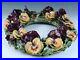 Large-Antique-Sarreguemines-Pansy-Wall-Table-Wreath-French-Faience-Majolica-01-xga