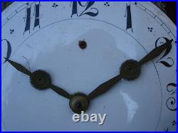 Late 18thc French Faience Dial Iron Framed Lantern Clock #2