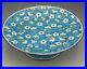 Longwy-France-Majolica-Faience-Cake-Stand-Tazza-Turquoise-Floral-Antique-01-cuxj