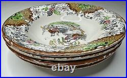 Lot 4 Faience Extra Antique Ceramic Bowls 19th Century France Japan Art Nouveau