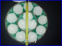 Lot of 2 Oyster serving platters french Longchamp Faience (France) Majolica